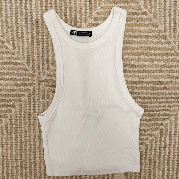 Zara Tops - Zara Classic White Tank Top